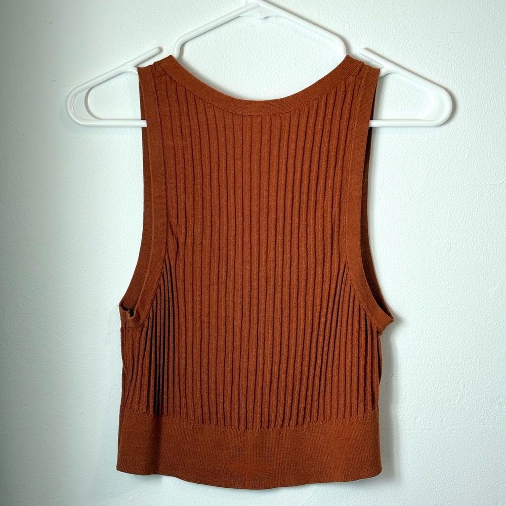 Intimately By Free People Saturday Morning Crop Top - Rust - Size S - Picture 3 of 5